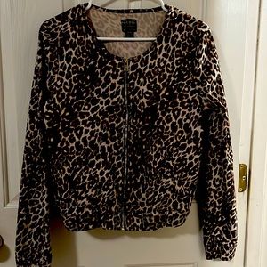 NWO TAGS Guess Animal Print Zip Up